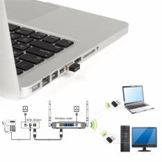 150 Mpbs 2.4 GHz USB Wireless N WIFI USB Adaptor untuk Komputer PC atau Laptop (Hitam-Intl