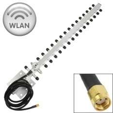 1.5 M 2.4 GHz 25DBI High Gain Yagi WLAN WIFI Pengarah Nirkabel Penguat Sinyal Antena dengan RP-SMA Konektor untuk Router Jaringan Nirkabel Reapter Adaptor USB Kamera Ip- internasional