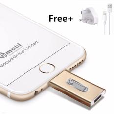 16 GB 3 In 1 Smart Phone OTG Penyimpanan Disk USB Flash Drive untuk IPhone6/6 S Plus/ 7/7 Plus IPad PC + Hadiah Gratis (Emas) -Intl