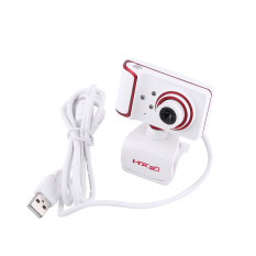 16 M Pixel HD Webcam Clip-on 3 LED Rotatable Kamera Web untuk PC Komputer (Putih + Merah) -Intl