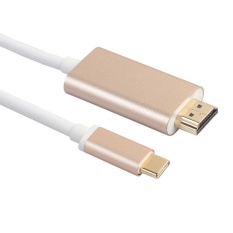 1.8 M 6Ft. 4 K Resolusi USB-C Tipe C USB 3.1 Male Ke HDMI Cable untuk MacBook (Warna Emas)-International