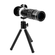 18X Zoom Phone Telescope Lensa Kamera Telephoto + Tripod Lens Cover (Hitam)-Intl