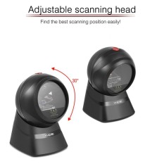 1D Barcode Scanner Bar code Reader 20 Lines Desktop Omnidirectional for Supermarket - intl