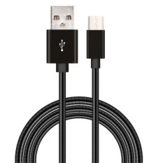 1 M USB 3.1 TYPE C Male Ke USB 2.0 Male Sinkronisasi Data Pengisian Logam Wire Spring Kabel untuk Google dan LG dan Huawei dan Nokia dan Microsoft dan Xiaomi dan OnePlus dan Letv dan Meizu (Hitam) -Intl