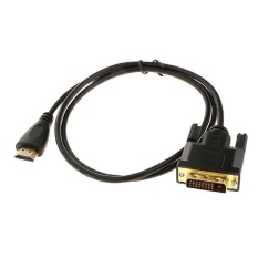 1 M/3ft HDMI untuk DVI-D 24 + 1 Pin Monitor Display Adapter Kabel Male Gold HD HDTV- INTL
