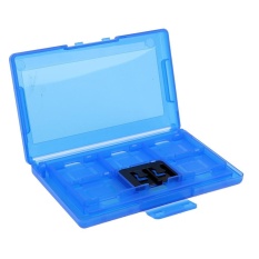1 PC 12 + 2 Slot Plastik Kartu Permainan Kotak Penyimpanan untuk Saklar (Biru)