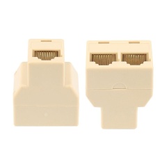 1 PC Mini RJ45 CAT5 6 LAN Port 1 Sampai 2 Soket Konektor Adaptor untuk PC Laptop-Intl