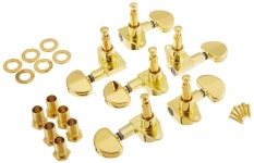 1 Set 6R Inline Gitar String Tuning Peg Mesin Kepala Tuner Emas untuk Gitar Akustik Oleh WWang Store-Intl