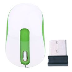 2.4 GHz Nirkabel Mouse Optik Berkualitas Tinggi With USB 2.0 Penerima (hijau)-International