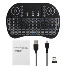 2.4GHz LED Backlit Wireless Keyboard with Touchpad Mouse Remote Control for Android TV BOX HTPC PC - intl