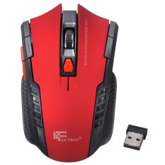 2.4 GHz mouse Optik Nirkabel Portabel mini Game For PC Laptop Tikus Merah