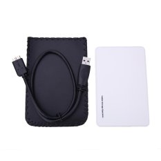 6.35 Cm USB 3.0 SATA Kotak HD HDD Harddisk Eksternal Lampiran Case (putih)
