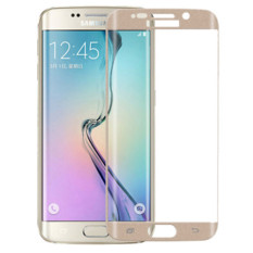 2.5D Anti-shatter Tempered Glass protector film for Samsung Galaxy G9250 S6 Edge G925 explosion proof Protective Lcd film(Gold)