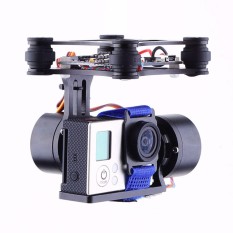 【Flash Deal】2 Axis CNC Aluminium Brushless Kamera Mount Gimbal Kit untuk GoPro FPV DJI Phantom-Intl