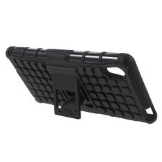 2 In 1 PC dan TPU Hibrida Kickstand Case untuk Sony Xperia M4 AQUA/Dual-Hitam