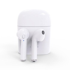2 Pcs Bluetooth Nirkabel Mini Earphone Dalam Telinga Pelantang Telinga Stereo Headset dengan Pengisian Kotak untuk Apple Iphone 7-Intl