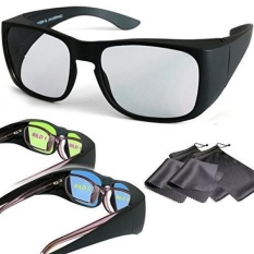 2 Player Split Screen Gaming Overglasses Passive - Circular Polarized - Wear over optical glasses - For Dual Play by LG, Full Screen Gaming by Philips, SimulView by Sony, Dual Gaming by Grundig etc - intl