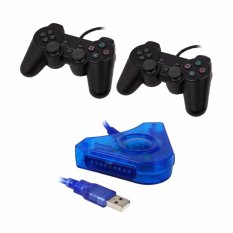 2 Stik PS2 Original Pabrik BONUS Converter Usb