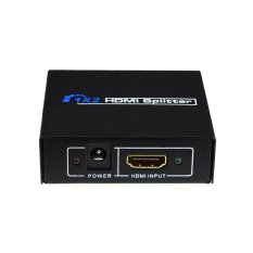 2 Way Sakelar HDMI Kotak Pemisah 1X2 Port (1 Masukan X 2 Output) 1080 P Full HD 1 Input Output 2 Pemisah HDMI 1.4a-Membagi Sinyal HDMI Dua Layar HD: penyetel Blu-ray 1080 P 3D PS3 PS4 Xbox 360 Sky HD 3D (HDMI 1.4: 1 Way Input Output 2)-Hitam