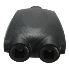 2 Cara Digital Optik Adaptor Splitter untuk TOSLINK Jack Serat Audio Kabel Dvd
