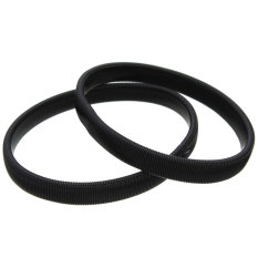 2 X Anti-slip Lengan Baju Besi Pemegang Ban Lengan Band Peregangan Ikat Kaos Kaki Elastis Hitam