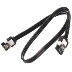 2 X SATA 3.0 III 6 Gb/s HDD SSD Berkendara Data Sudut Kanan For Kabel Lurus GIGABYTE (Hitam)