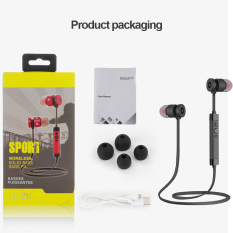 2016 Kualitas Terbaik TTLIFE Baru Bluetooth earphone Nirkabel Logam Berkualitas Tinggi Anti Keringat headphone untuk Iphone Samsung (hitam)