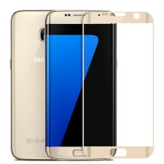 2016 Baru 3D Full Cover Melengkung Tempered Glass Screen Protector untuk Samsung Galaxy S7 Edge G935F/9350 (Emas)