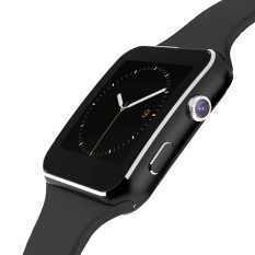 2016 Baru Bluetooth Smart Watch X6 Smartwatch Sport Jam Tangan untuk Apple IPhone Android Ponsel dengan Kamera FM Mendukung SIM Kartu P130 (Hitam)