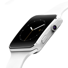2016 Baru Bluetooth Smart Watch X6 Smartwatch Sport Jam Tangan untuk Apple IPhone Android Ponsel dengan Kamera FM Mendukung SIM Kartu P130 (Putih)