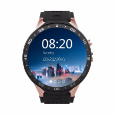 2016 Baru Bluetooth Bisa Dipakai Perangkat KW88 Jam Jam Tangan Pintar Android 5.1 Quad Core 1.3 GHz ROM 1G + Ram 8G Wifi 3G Jam Tangan Pintar untuk IOS Android (Emas) -Intl