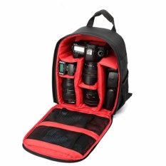 2016 Baru Tas Kamera DSLR Backpack untuk Canon SX50 SX60 6D 70D 60D 100D 500D 550D 600D 650D 700D 1100D (hitam dengan Merah)