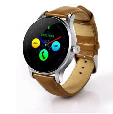 2016 Baru K88H Smart Watch dengan 1.22 Inch IPS Bulat Layar Penopang Anti-Lost Monitor Detak Jantung Bluetooth Watch untuk IOS Android Orange