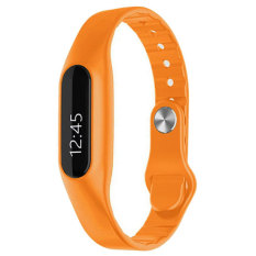 2016 Terbaru C6 Smart Band Aktif Kebugaran Tracker Monitor Detak Jantung SMS Panggilan Pengingat Bluetooth 4.0 Menyentuh Layar Smartband (orange) -Intl
