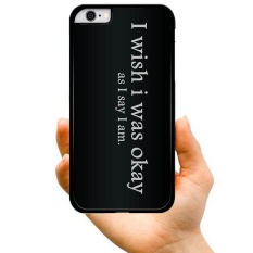 2017 Baru Fashion Hot Sale Style Aku Berharap Aku Oke Creative Pola Hard Plastik Phone Case untuk Apple IPhone 7 Plus (Multicolor) -Intl