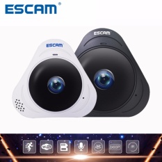 2017 Terbaru ESCAM Q8 HD 960 P 1.3MP 360 Derajat Panoramic Monitor Fisheye WIFI IR Inframerah Kamera VR Kamera dengan Two Way Audio/Motion Detektor-Internasional