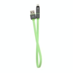 20 Cm 2 In 1 Noodle Style MICRO 5 PIN USB Pengiriman Data Kabel Pengisian untuk IPhone 6 dan 6 Plus. IPhone 5 dan 5 S dan 5C. IPad Air/Samsung Galaxy S IV/i9500. HTC SATU/M7 (Hijau) (LUAR NEGERI)-Intl