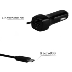 2.1A MicroU & USB Mobil Mobile Cell Phone Power Charger W/Coiled Spring USB Kabel-Intl