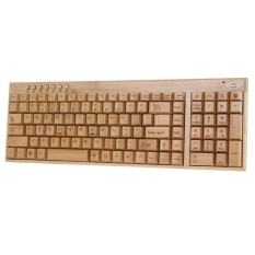 2.4GHz Standard 109 keys Natural Bamboo Anti RadiationHandmadeKeyboard and Mouse Whole set Wireless Wood Design - intl