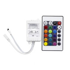 24Key IR Remote Controller untuk RGB 3528 5050 LED Strip