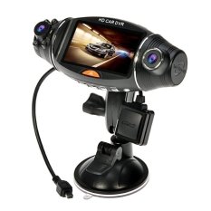 2.7 Layar LCD 140 Derajat Putar Dual Len Kendaraan DVR Roaddashvideo Kamera Perekam Lalu Lintas Dashboard Perekam W/Logger GPS + G- Sensor-Intl