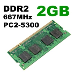 2 GB (1X2 GB) DDR2-667 PC2-5300 NON-ECC SODIMM-ECC Ram Memori Laptop Notebook 200 Pin-Intl