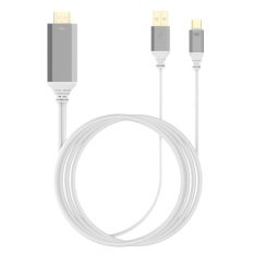 2 M 4 K USB Tipe-c Ke HDTV HDMI AV Kabel Adaptor untuk Ponsel Laptop (Putih) -Intl