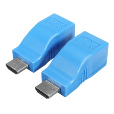 2 Pcs 1080 P HDMI Extender untuk RJ45 Over CAT 5E/6 Jaringan LAN Ethernet TXRX ADAPTER-Intl