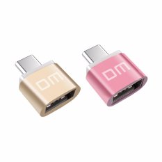 2 Pcs USB DM C Ke USB Adaptor Tipe Data C Converter Ke USB untuk Macbook Baru, MACBOOK PRO 2016, Chromebook Pixel, Lenovo Chromebook dan Lainnya Komputer dengan Port USB TYPE C-Intl