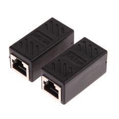 2 Buah RJ45 Ethernet Ke Perempuan Jaringan LAN Adaptor Konektor Skrup