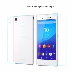 2 Pcs/lot 9 H 0.3mm 2.5D Depan + Belakang Tempered Glass AntiExplosion Screen Protector untuk Sony Xperia M4 Aqua -Intl