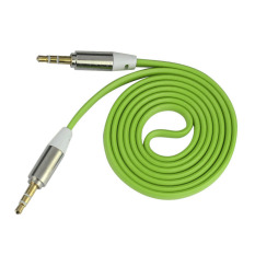 3.5mm Stereo Auxiliary Kabel Male To Male Datar Audio Musik AUX Cord Green