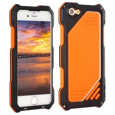 3 In 1 198 Gelar Fisheye/15X Makro/0.63X Lensa Sudut Lebar IP54 Tahan Debu Tahan Guncangan Aluminium Case Built-In Pelindung Layar untuk iPhone 6/6 S (Orange)