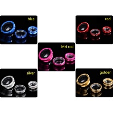 3-In-1 Klip Pada Lensa Kamera Ponsel, 180 Derajat Fisheye Lens + 10X Lensa Mikro + 0.67X Wide Angle Lens untuk IPhone 7, 6 S, 6, 5 S dan Kebanyakan Smartphone Warna: Silver-Intl